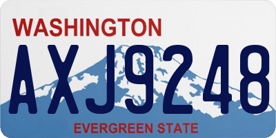 WA license plate AXJ9248