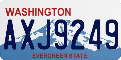 WA license plate AXJ9249