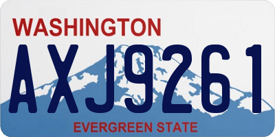 WA license plate AXJ9261