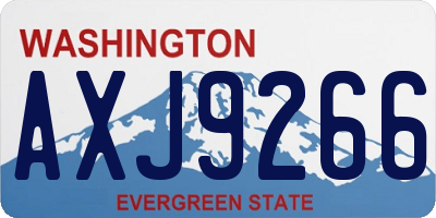 WA license plate AXJ9266