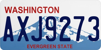 WA license plate AXJ9273