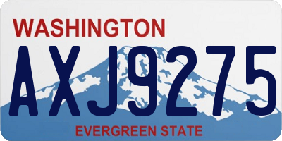 WA license plate AXJ9275