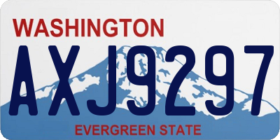 WA license plate AXJ9297