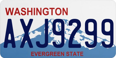 WA license plate AXJ9299