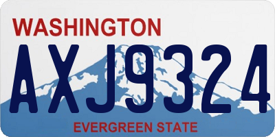 WA license plate AXJ9324