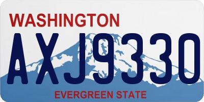 WA license plate AXJ9330