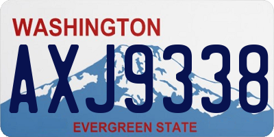 WA license plate AXJ9338