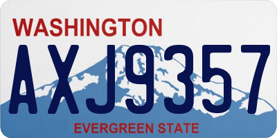 WA license plate AXJ9357