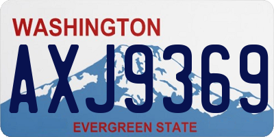 WA license plate AXJ9369