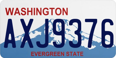 WA license plate AXJ9376