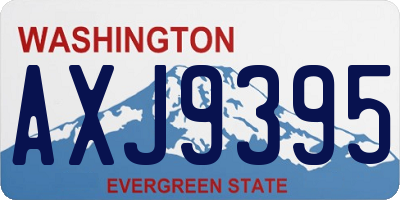 WA license plate AXJ9395