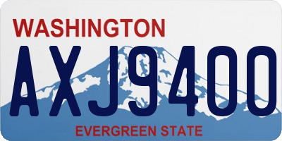 WA license plate AXJ9400
