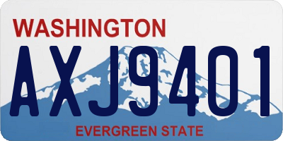 WA license plate AXJ9401