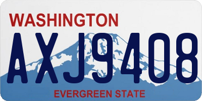WA license plate AXJ9408