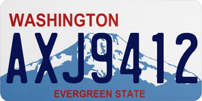 WA license plate AXJ9412