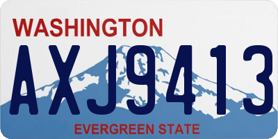 WA license plate AXJ9413