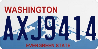 WA license plate AXJ9414