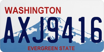 WA license plate AXJ9416