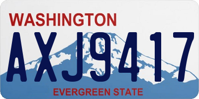 WA license plate AXJ9417