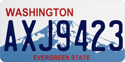 WA license plate AXJ9423