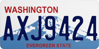 WA license plate AXJ9424