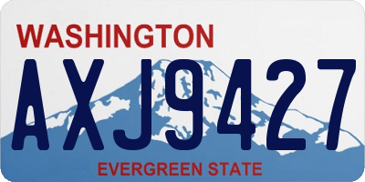 WA license plate AXJ9427