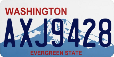 WA license plate AXJ9428