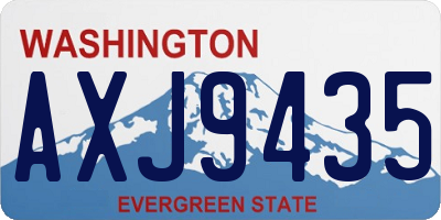 WA license plate AXJ9435