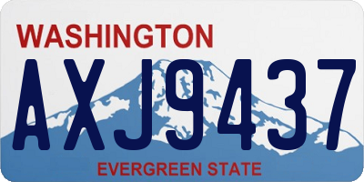 WA license plate AXJ9437