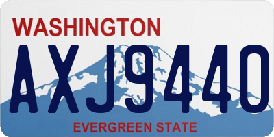 WA license plate AXJ9440