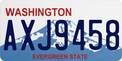 WA license plate AXJ9458