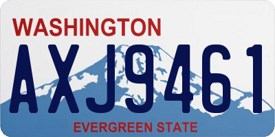 WA license plate AXJ9461