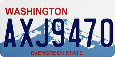 WA license plate AXJ9470