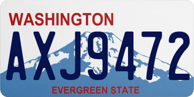 WA license plate AXJ9472
