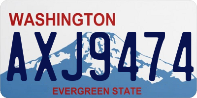 WA license plate AXJ9474