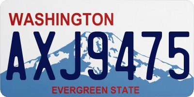 WA license plate AXJ9475