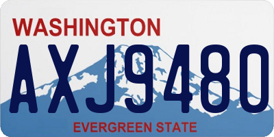 WA license plate AXJ9480