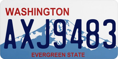 WA license plate AXJ9483