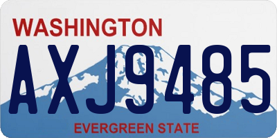 WA license plate AXJ9485