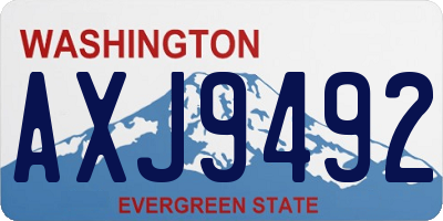 WA license plate AXJ9492