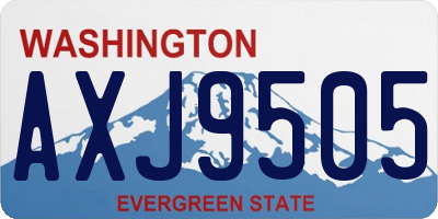 WA license plate AXJ9505