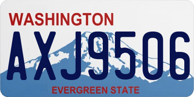 WA license plate AXJ9506