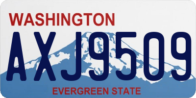 WA license plate AXJ9509