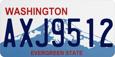 WA license plate AXJ9512