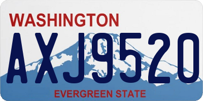 WA license plate AXJ9520