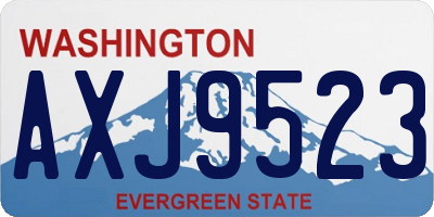 WA license plate AXJ9523