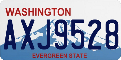WA license plate AXJ9528