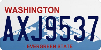 WA license plate AXJ9537