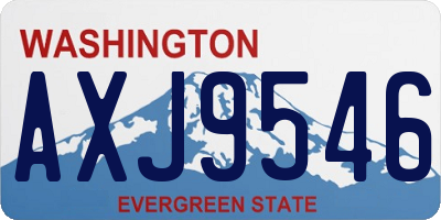 WA license plate AXJ9546