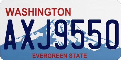 WA license plate AXJ9550